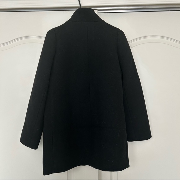 J Crew Factory Wool Blend Pea Coat Black - Picture 7 of 7